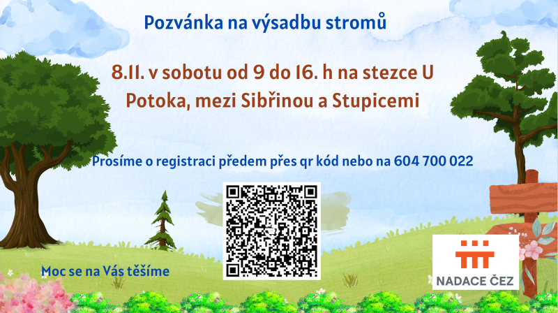 výsadba stromů v přírodě